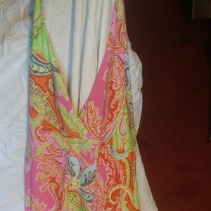 Psychedelic halter dress